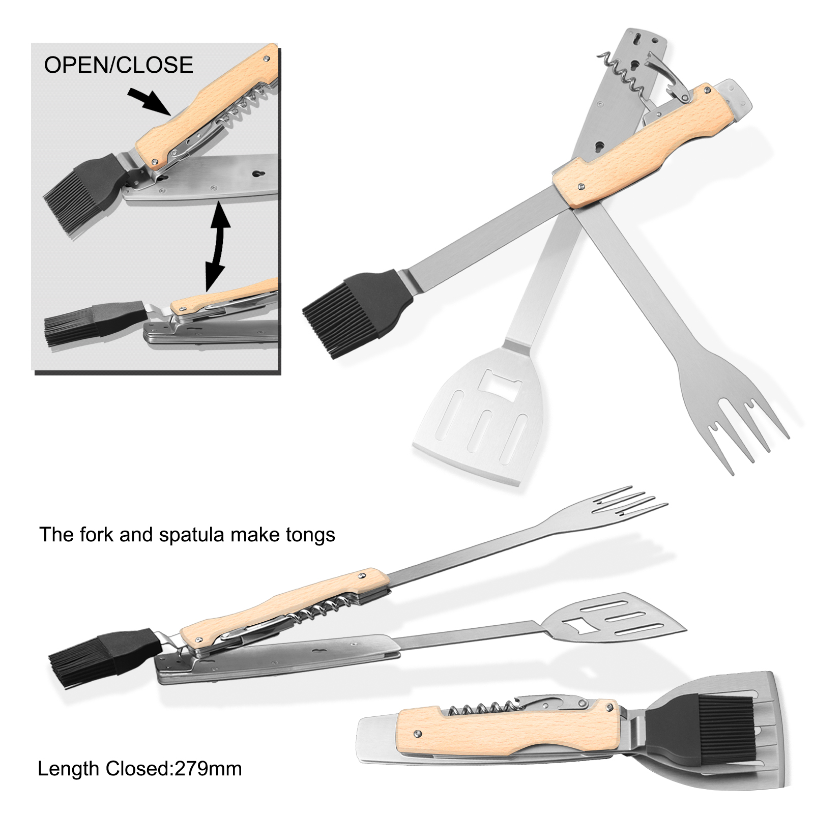 #6240W 5 in 1 BBQ Tool Set